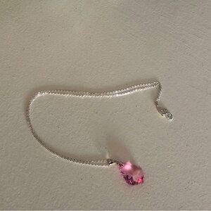 pink crystal necklace
